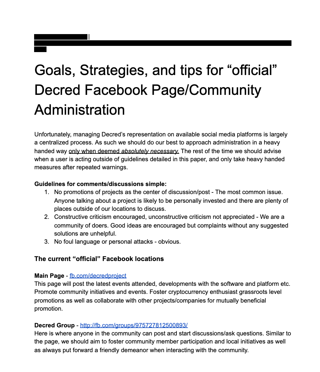 Facebook Guidelines Page 1